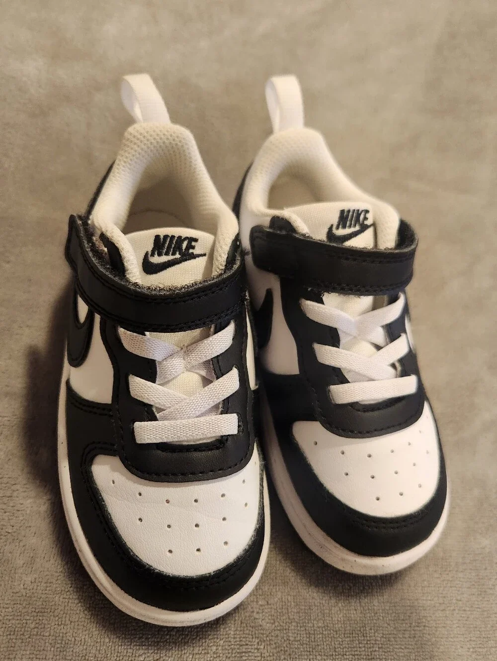 Kids Nike Court Borough Low Recraft Panda Sneakwrs, Size 8C